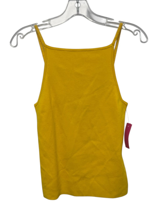 COS Size S Yellow Viscose & Polyamide Tank Ribbed Top Yellow / S