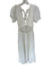 Free People Size XS White Cotton Short Sleeve Lace Detail Back Tie Maxi Dress White / XS