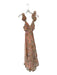 ASTR Size XS Pink & Green Sleeveless Flowers Side Cut Outs Back Zip Dress Pink & Green / XS