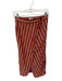 Madewell Size S Rust & Tan Cotton Elastic Waist Striped Midi Skirt Rust & Tan / S