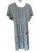 Madewell Size XS Slate Blue & White Viscose & Linen Short Sleeve Maxi Dress Slate Blue & White / XS