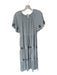 Madewell Size XS Slate Blue & White Viscose & Linen Short Sleeve Maxi Dress Slate Blue & White / XS
