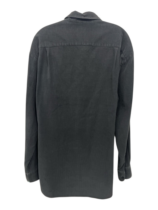 Armani Size M Faded Black Cotton Cordouroy Button Up Men's Long Sleeve Shirt Faded Black / M