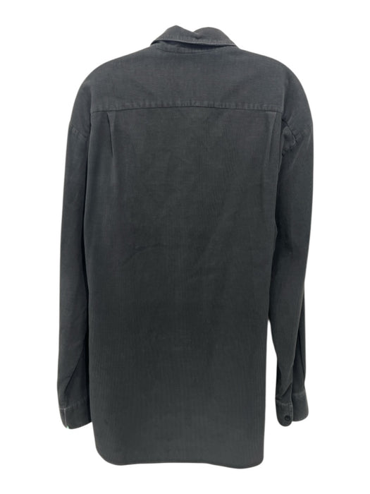 Armani Size M Faded Black Cotton Cordouroy Button Up Men's Long Sleeve Shirt Faded Black / M