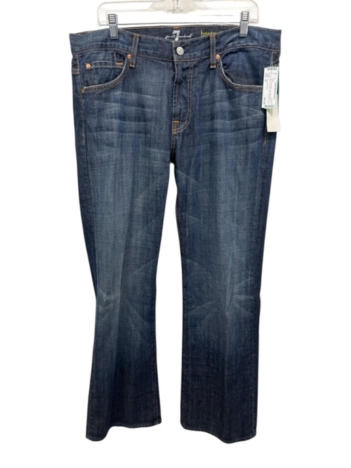 7 For All Mankind NWT Size 36 Dark Wash Cotton Blend Washed Bootcut Jean Pants Dark Wash / 36