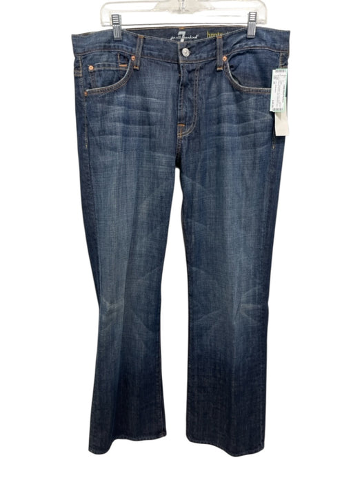 7 For All Mankind NWT Size 36 Dark Wash Cotton Blend Washed Bootcut Jean Pants Dark Wash / 36