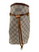 Louis Vuitton White, Brown, Gray Leather Damier Shoulder Strap Neverfull Bag White, Brown, Gray / L
