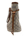 Louis Vuitton White, Brown, Gray Leather Damier Shoulder Strap Neverfull Bag White, Brown, Gray / L