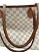 Louis Vuitton White, Brown, Gray Leather Damier Shoulder Strap Neverfull Bag White, Brown, Gray / L