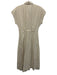 Marine Layer Size S Cream & Black Pima Cotton Cap Sleeve Pinstripe Buttons Dress Cream & Black / S