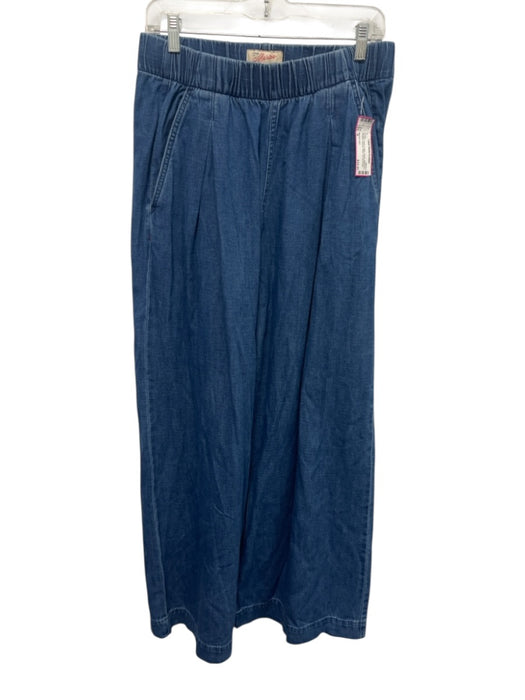 Marine Layer Size M Medium Wash Cotton Elastic Waistband Pleated Pockets Pants Medium Wash / M