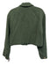 Madewell Size S Dark Green Linen & Cotton Single Button Crop Blazer Jacket Dark Green / S