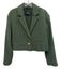 Madewell Size S Dark Green Linen & Cotton Single Button Crop Blazer Jacket Dark Green / S