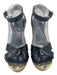 Jimmy Choo Shoe Size 39.5 Black & Tan Patent Leather Criss Cross Platform Wedges Black & Tan / 39.5