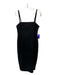 Avenue Montaigne Size 6 Black Viscose Blend Spaghetti Strap Sleeveless Dress Black / 6