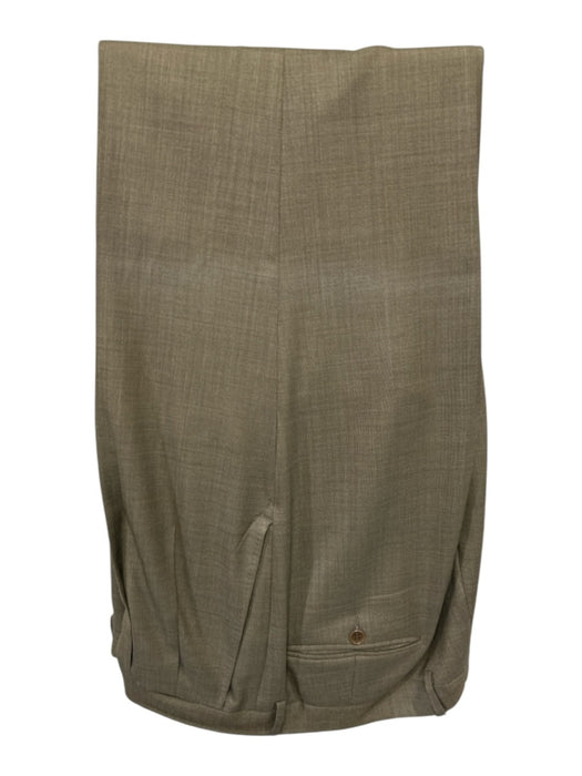 Canali Tan Wool Solid 2 Button Men's Suit Tan / 54