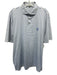 Holderness & Bourne Size XL White & Blue Synthetic Striped Polo Short Sleeve White & Blue / XL