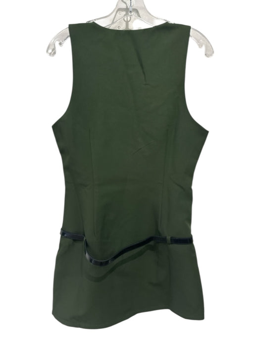 Superdown Size L Green Polyester Sleeveless Belted V Neck Mini Dress Green / L