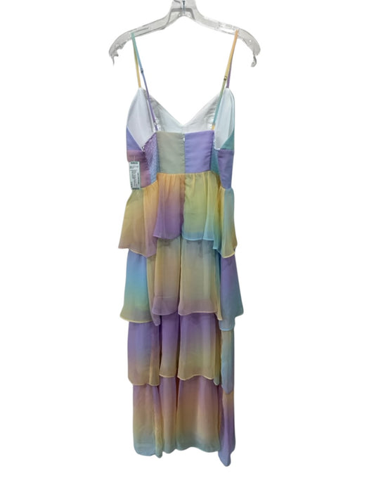 Amanda Uprichard Size L Multicolor Polyester Tied Toe Sleeveless Dress Multicolor / L