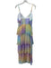 Amanda Uprichard Size L Multicolor Polyester Tied Toe Sleeveless Dress Multicolor / L