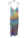 Amanda Uprichard Size L Multicolor Polyester Tied Toe Sleeveless Dress Multicolor / L