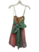 Free People Size L Green, Orange, Pink Polyester Spaghetti Strap Ombre Dress Green, Orange, Pink / L