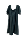 Madewell Size XL Green Cotton Maxi Square Neck Short Sleeve Dress Green / XL