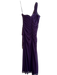 Xscape Size 8P Purple Polyester One Shoulder Rhinestone Detail Back Zip Gown Purple / 8P
