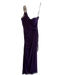 Xscape Size 8P Purple Polyester One Shoulder Rhinestone Detail Back Zip Gown Purple / 8P