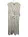 ALLSAINTS Size 8 White Cotton Sleeveless Eyelet Ladder Lace Midi Dress White / 8