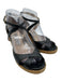 Jimmy Choo Shoe Size 38.5 Black & Beige Leather Strappy Ankle Buckle Sandals Black & Beige / 38.5