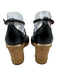 Jimmy Choo Shoe Size 38.5 Black & Beige Leather Strappy Ankle Buckle Sandals Black & Beige / 38.5