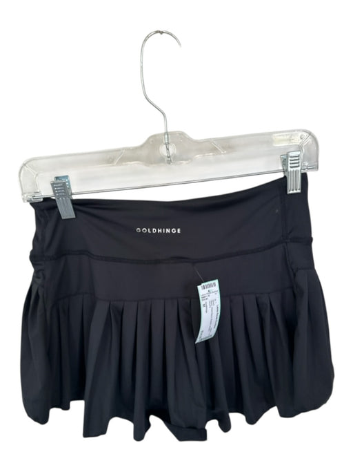 Goldhinge Size M Black Waist Band Pleated Athletic Skort Black / M
