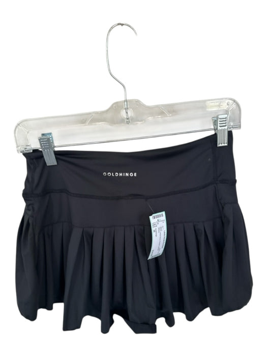 Goldhinge Size M Black Waist Band Pleated Athletic Skort Black / M