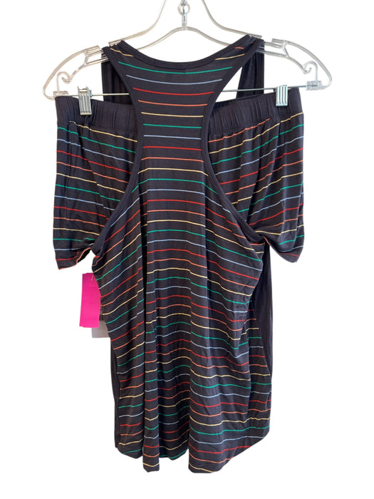 PJ Salvage Size S Navy Multi Modal Elastic Waist Striped Sleeveless Set Pajamas Navy Multi / S