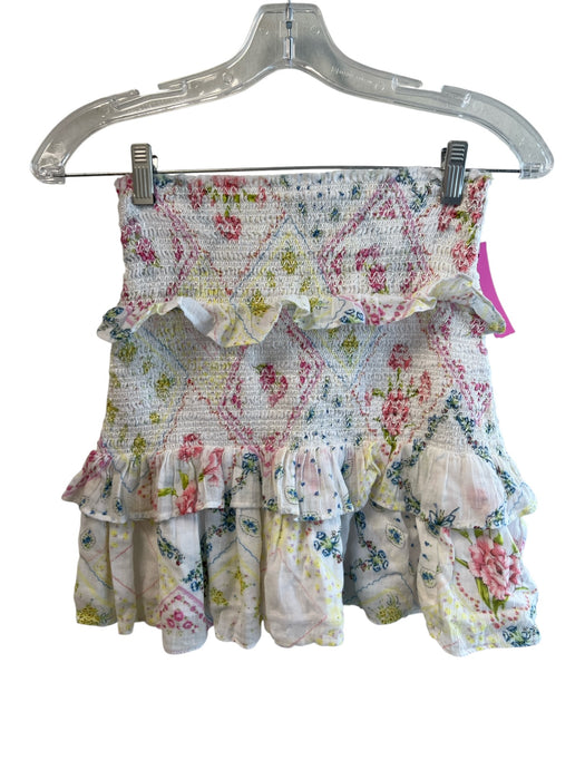 Love Shack Fancy Size XS White & Multi Cotton Tie Straps Tye Dye Skirt Set White & Multi / XS