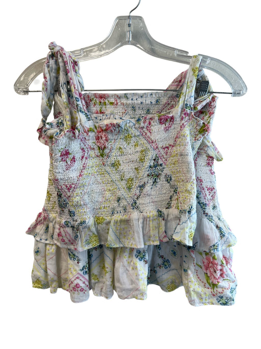 Love Shack Fancy Size XS White & Multi Cotton Tie Straps Tye Dye Skirt Set White & Multi / XS