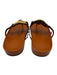 Tory Burch Shoe Size 9 Tan Brown Leather Upper Gold Tone Details Logo Sandals Tan Brown / 9
