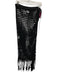 Lovers and Friends Size L Black Acrylic Knit Cover Up Maxi Tassels Skirt Black / L