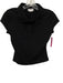Lovers and Friends Size S Black Viscose & Nylon Short Sleeve polo Top Black / S