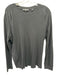 Vince Size L Black Cotton Blend Waffle Crew Neck T Shirt Men's Long Sleeve Shirt Black / L