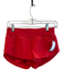 Lululemon Size 2 Red Nylon Elastic Waist solid color Back Zip Athletic Shorts Red / 2