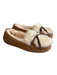Ugg Shoe Size 5 Brown Suede Fur Bow Detail Flats Moccasin Shoes Brown / 5