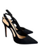 Schutz Shoe Size 5 Black Suede Buckle Straps Slingback Pump Pointed Toe Shoes Black / 5