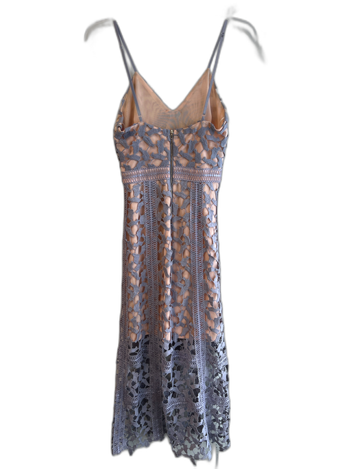 Elliatt Size XS Purple & Nude Polyester Lace Overlay Spaghetti Strap Dress Purple & Nude / XS