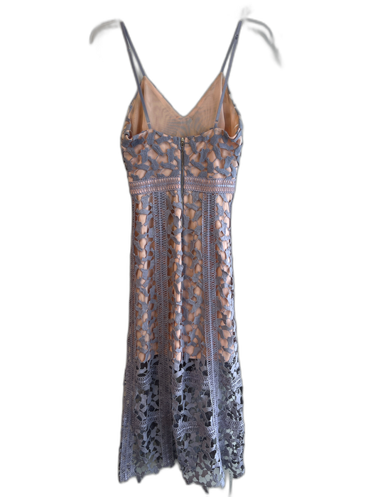 Elliatt Size XS Purple & Nude Polyester Lace Overlay Spaghetti Strap Dress Purple & Nude / XS