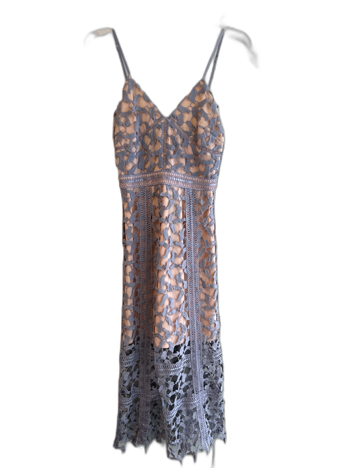 Elliatt Size XS Purple & Nude Polyester Lace Overlay Spaghetti Strap Dress Purple & Nude / XS