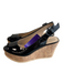Clorinda Antinori Shoe Size 35 Black Manmade Material Cork Peep Toe Wedge Shoes Black / 35