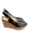 Clorinda Antinori Shoe Size 35 Black Manmade Material Cork Peep Toe Wedge Shoes Black / 35