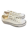 Converse Shoe Size 7.5 White Leather Almond Toe Lace Up Platform Low Top Shoes White / 7.5